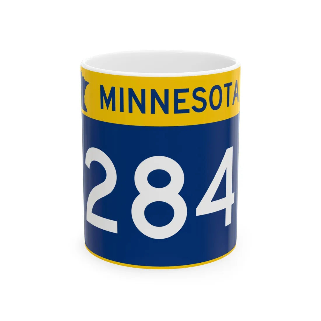 MN-284 wide (Minnesota) (Road Sign) White Coffee Mug 11oz - Go Mug Yourself