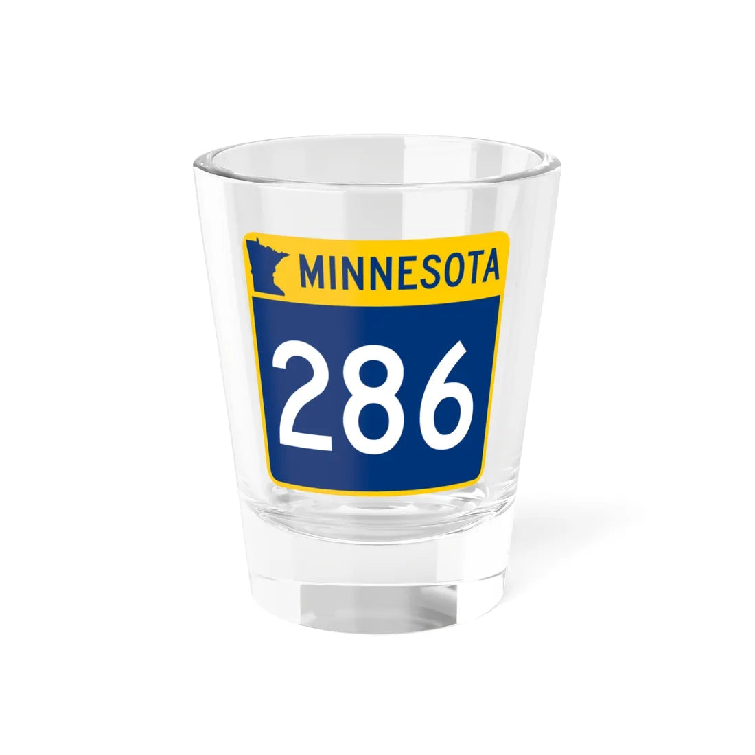 MN-286 (Minnesota) (Road Sign) Shot Glass 1.5oz 1.5oz - Go Mug Yourself