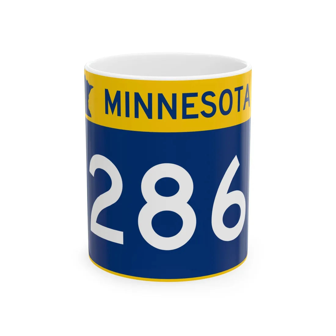 MN-286 wide (Minnesota) (Road Sign) White Coffee Mug 11oz - Go Mug Yourself