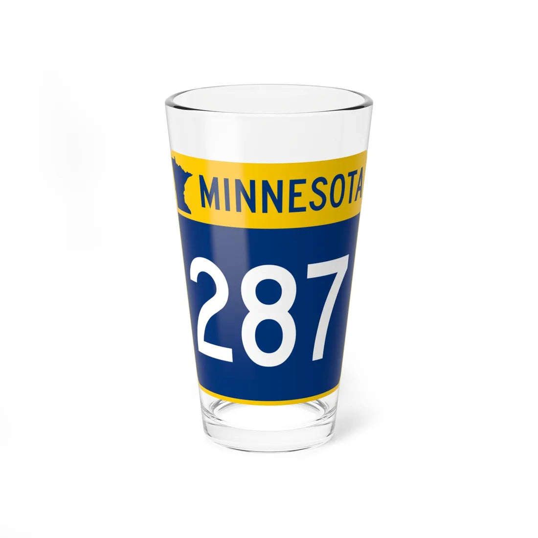 MN-287 (Minnesota) (Road Sign) Pint Glss 16oz 16oz - Go Mug Yourself