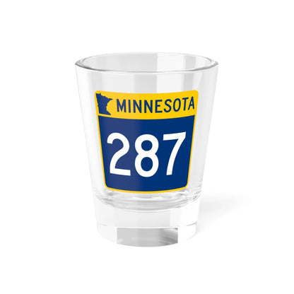 MN-287 (Minnesota) (Road Sign) Shot Glass 1.5oz 1.5oz - Go Mug Yourself