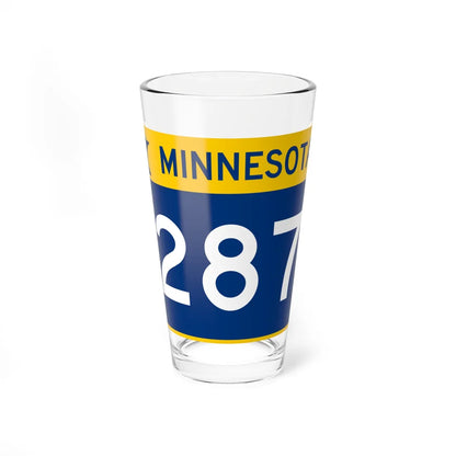 MN-287 wide (Minnesota) (Road Sign) Pint Glass 16oz 16oz - Go Mug Yourself