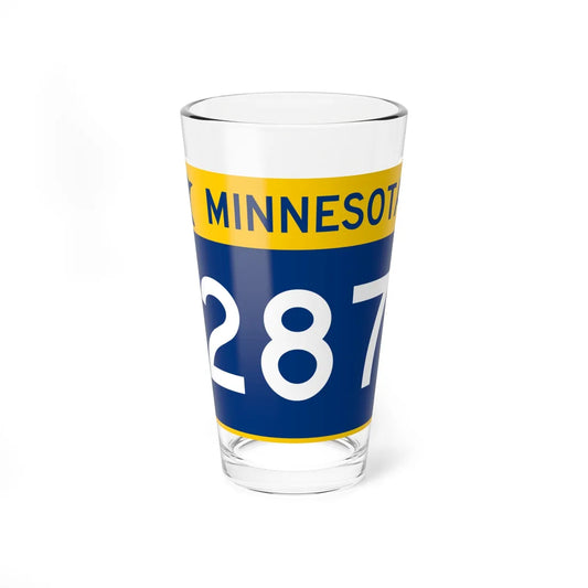 MN-287 wide (Minnesota) (Road Sign) Pint Glass 16oz 16oz - Go Mug Yourself