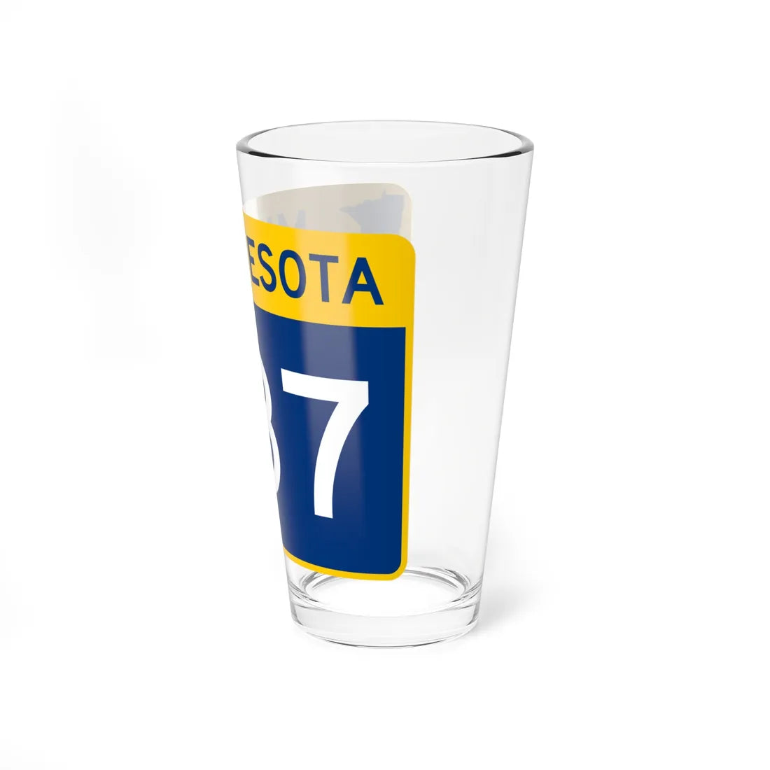 MN-287 wide (Minnesota) (Road Sign) Pint Glass 16oz - Go Mug Yourself