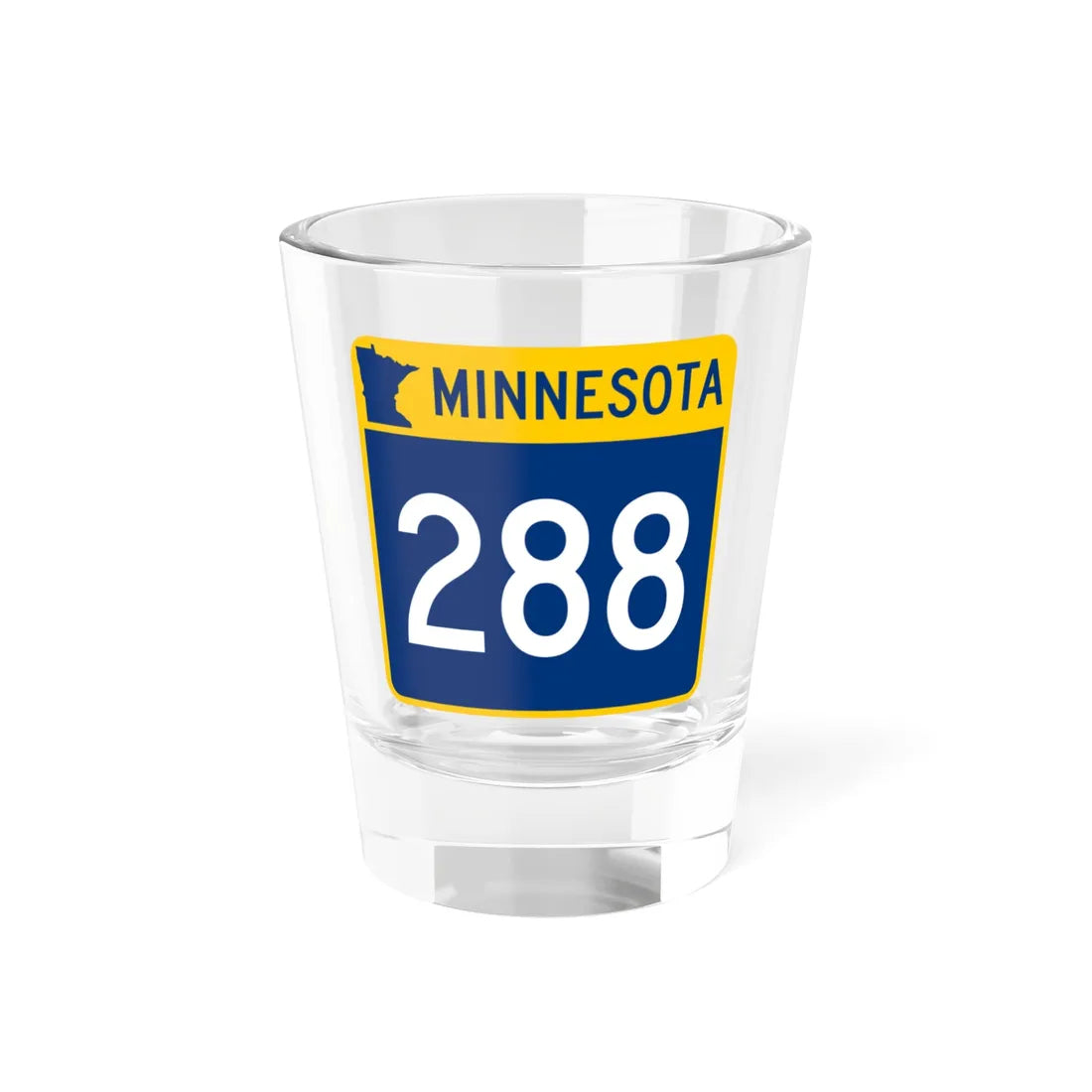 MN-288 (Minnesota) (Road Sign) Shot Glass 1.5oz 1.5oz - Go Mug Yourself