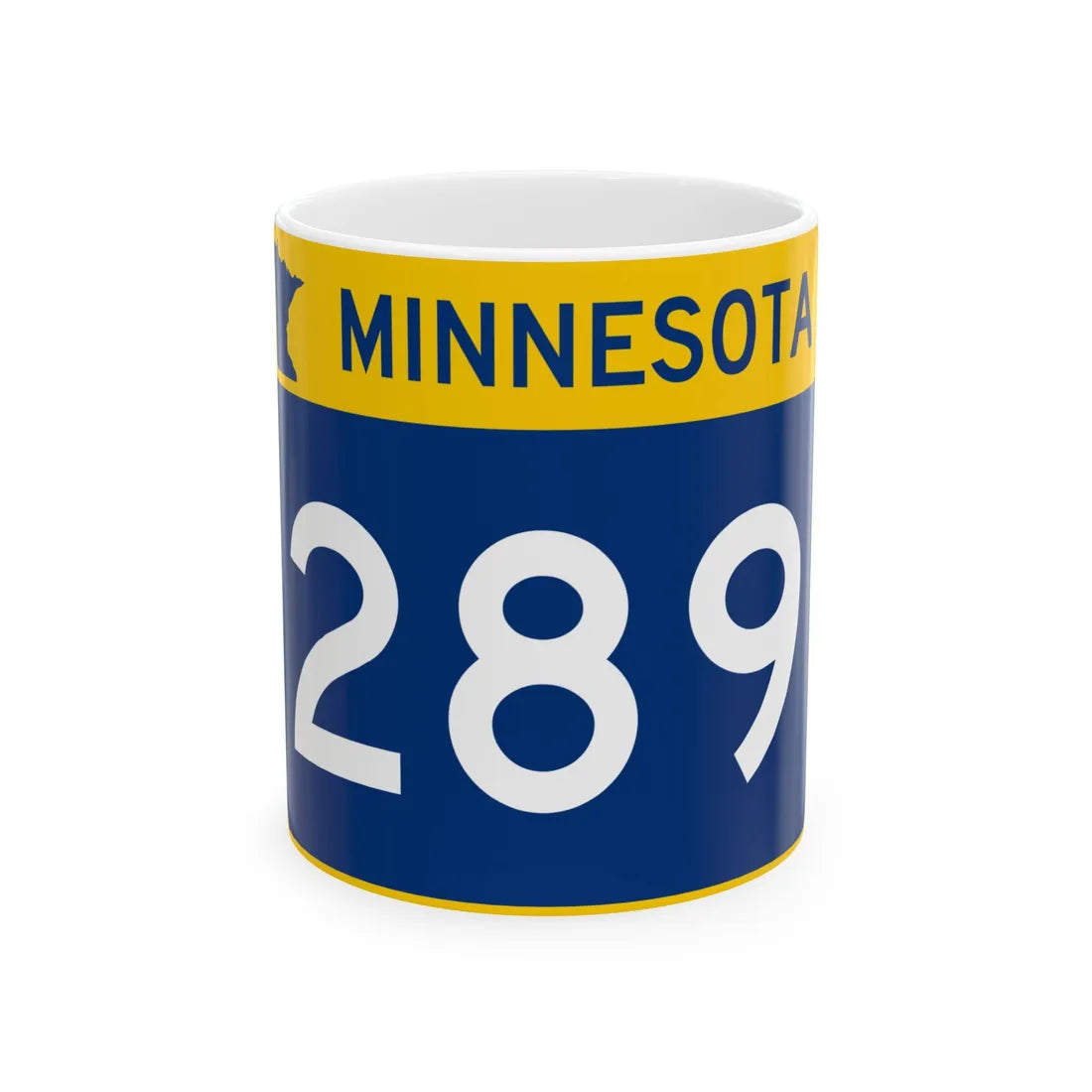 MN-289 wide (Minnesota) (Road Sign) White Coffee Mug 11oz - Go Mug Yourself
