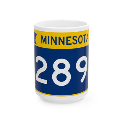 MN-289 wide (Minnesota) (Road Sign) White Coffee Mug 15oz - Go Mug Yourself