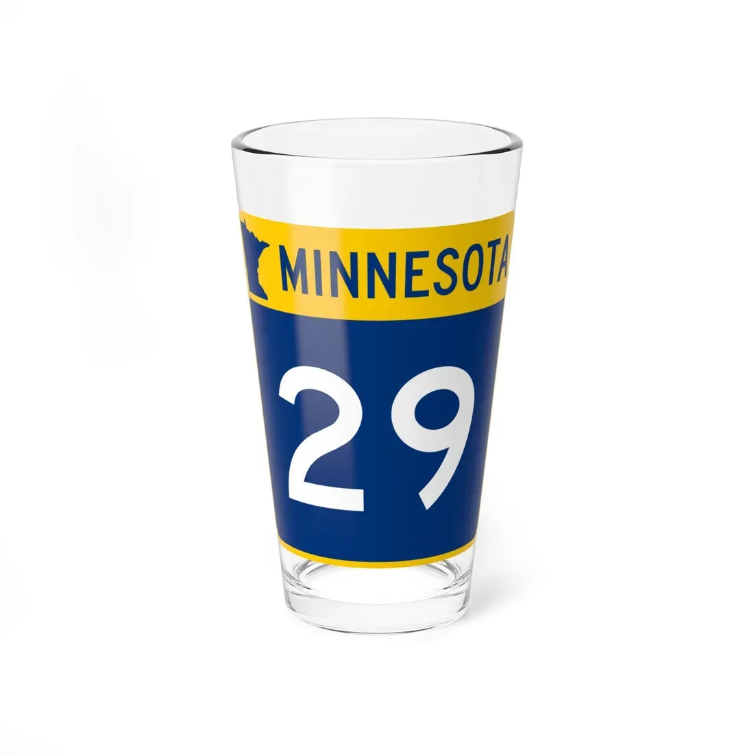 MN-29 (Minnesota) (Road Sign) Pint Glass 16oz 16oz - Go Mug Yourself