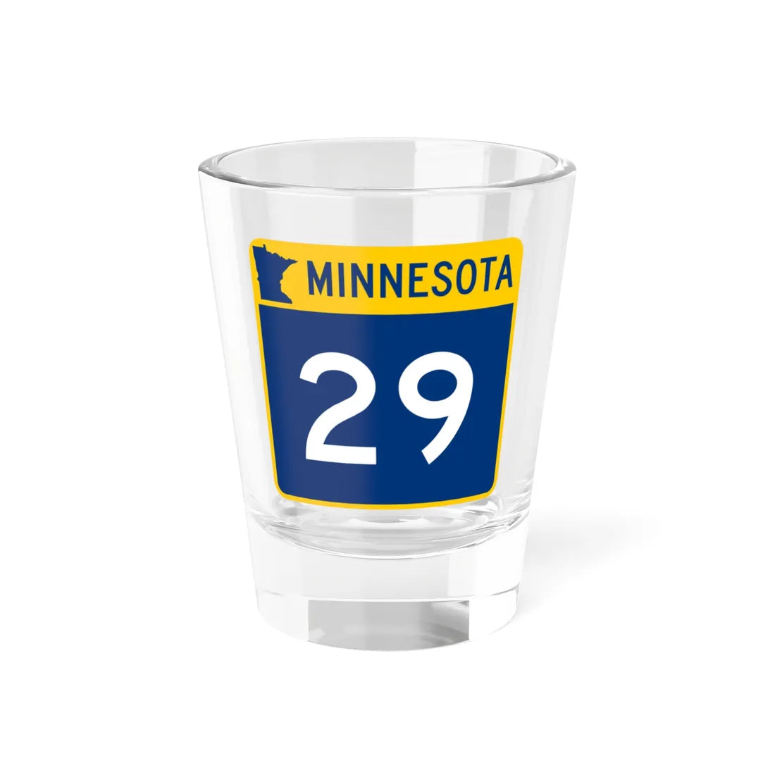 MN-29 (Minnesota) (Road Sign) Shot Glass 1.5oz 1.5oz - Go Mug Yourself