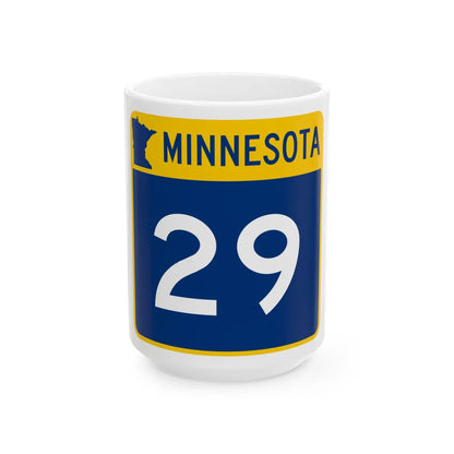 MN-29 (Minnesota) (Road Sign) White Coffee Mug 15oz - Go Mug Yourself