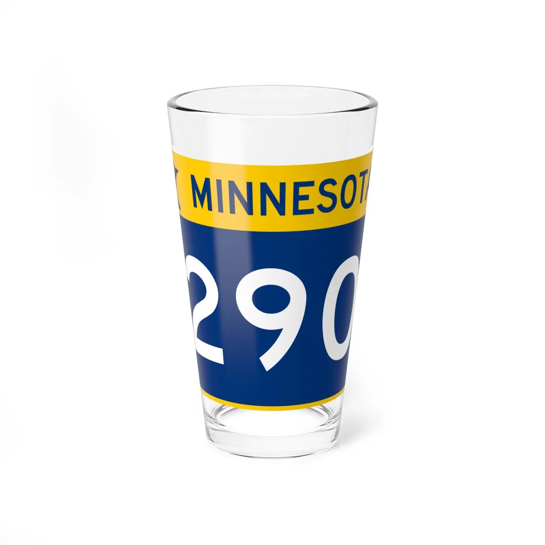 MN-290 wide (Minnesota) (Road Sign) Pint Glass 16oz 16oz - Go Mug Yourself