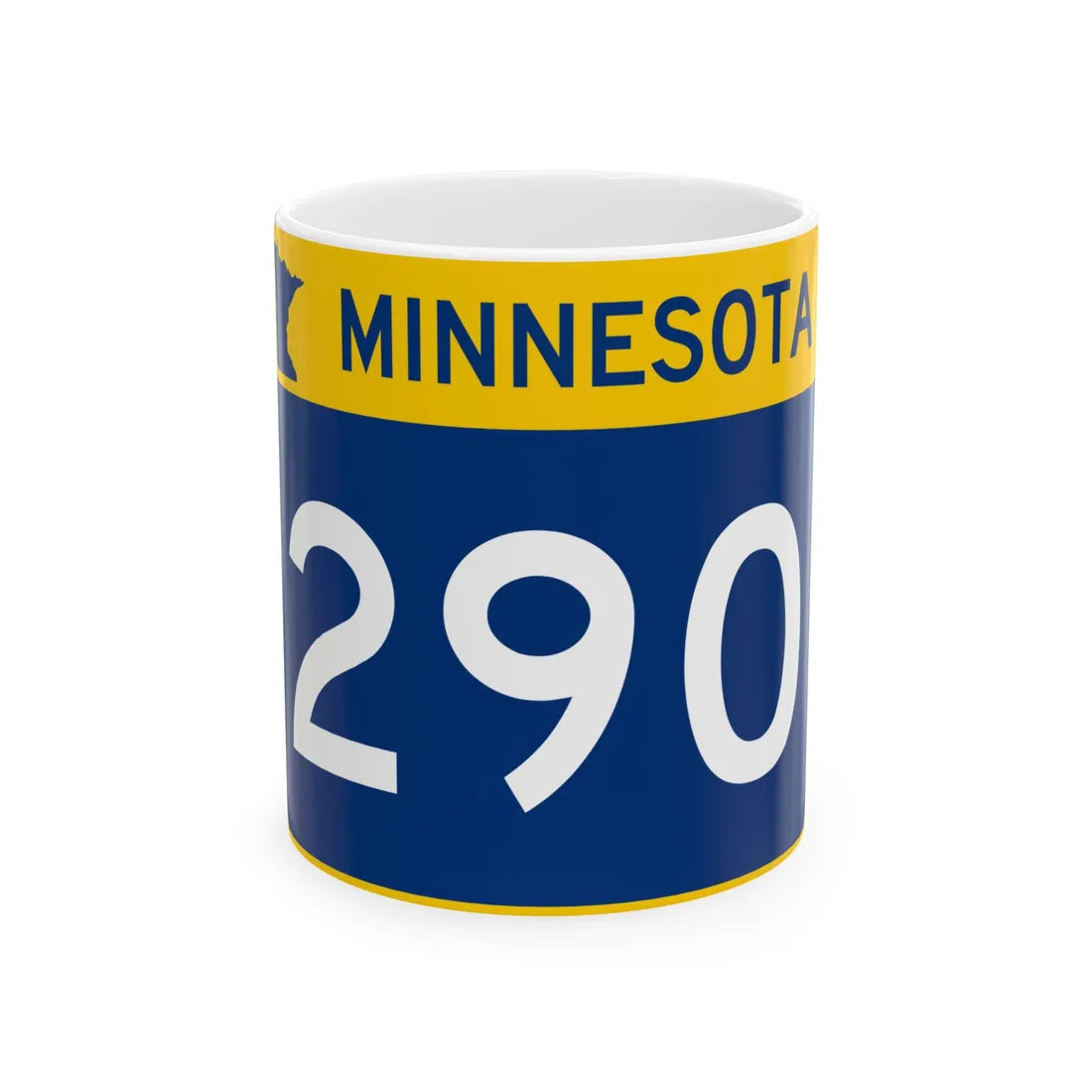 MN-290 wide (Minnesota) (Road Sign) White Coffee Mug 11oz - Go Mug Yourself