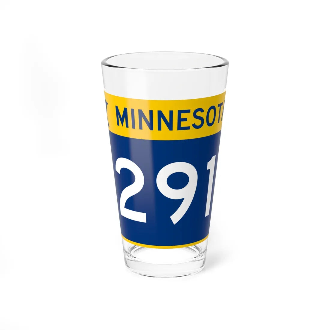 MN-291 wide (Minnesota) (Road Sign) Pint Glass 16oz 16oz - Go Mug Yourself
