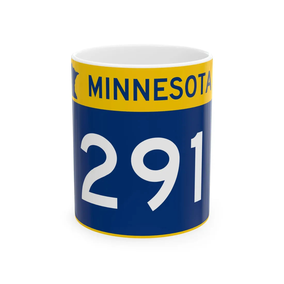 MN-291 wide (Minnesota) (Road Sign) White Coffee Mug 11oz - Go Mug Yourself