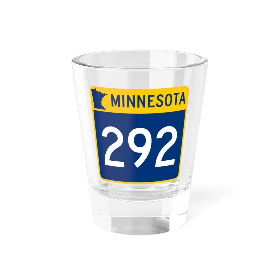 MN-292 (Minnesota) (Road Sign) Shot Glass 1.5oz 1.5oz - Go Mug Yourself