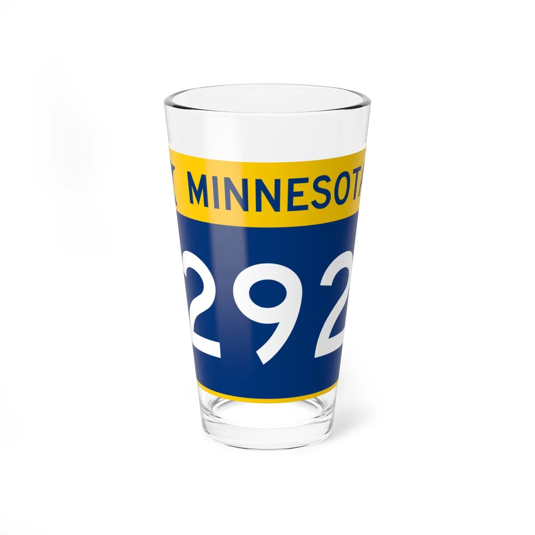 MN-292 wide (Minnesota) (Road Sign) Pint Glass 16oz 16oz - Go Mug Yourself