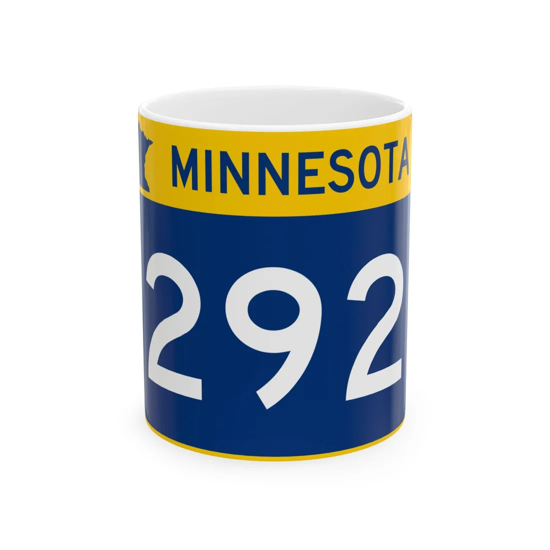 MN-292 wide (Minnesota) (Road Sign) White Coffee Mug 11oz - Go Mug Yourself