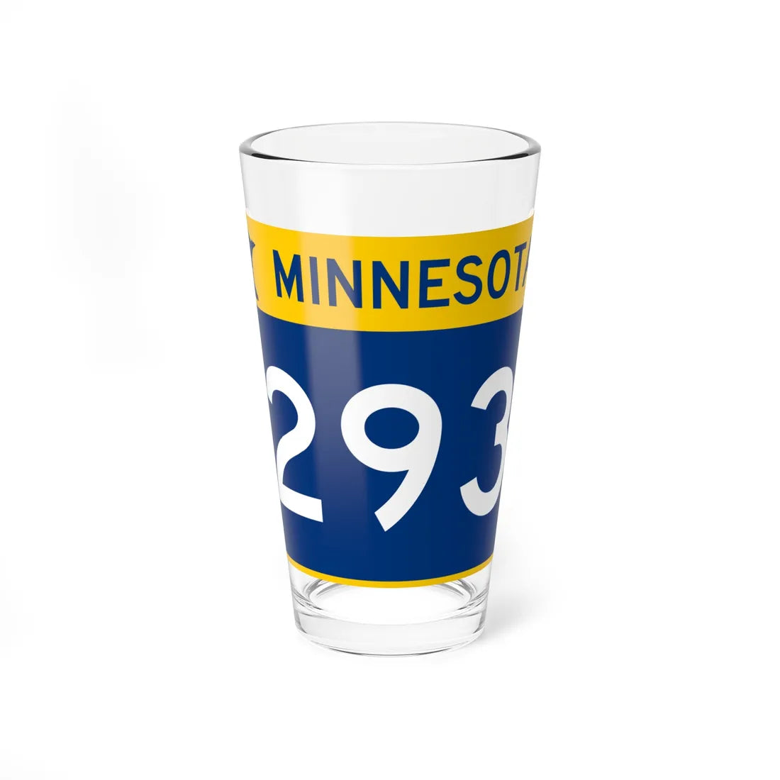 MN-293 wide (Minnesota) (Road Sign) Pint Glass 16oz 16oz - Go Mug Yourself