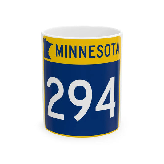 MN-294 (Minnesota) (Road Sign) White Coffee Mug 11oz - Go Mug Yourself