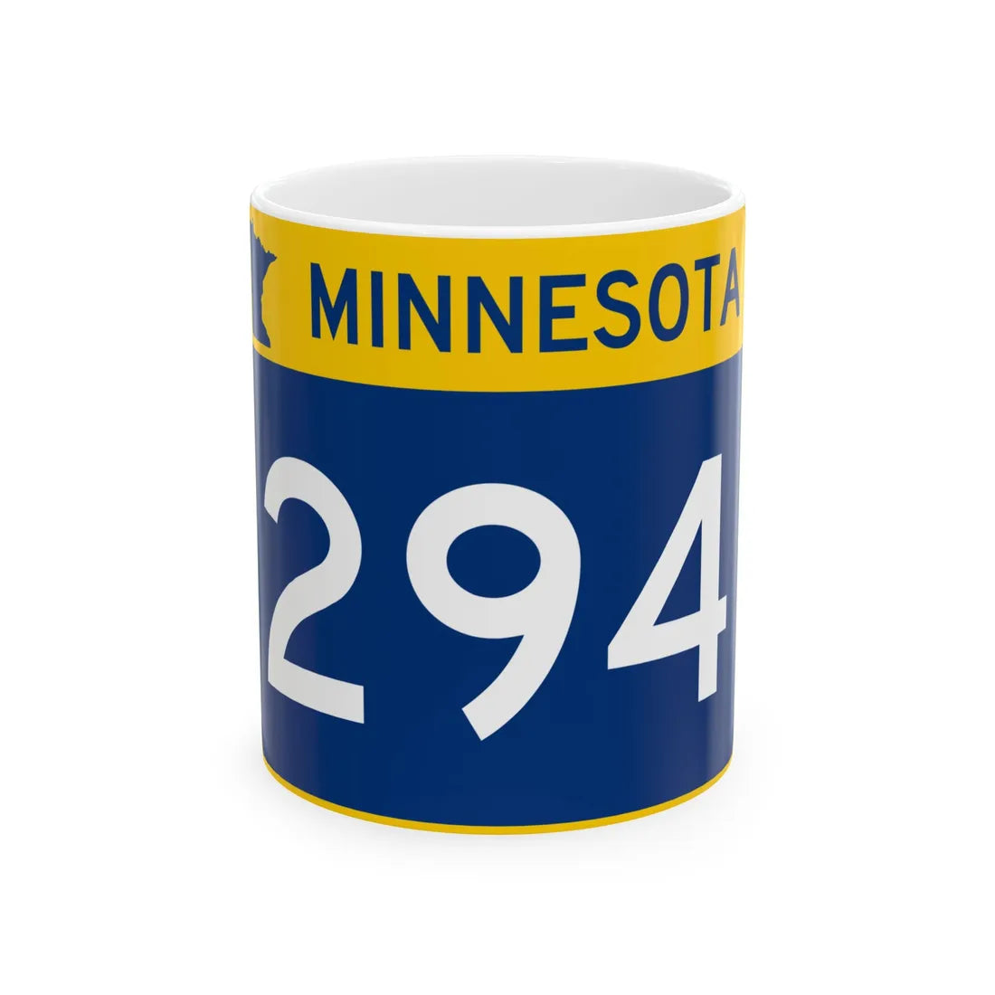 MN-294 wide (Minnesota) (Road Sign) White Coffee Mug 11oz - Go Mug Yourself