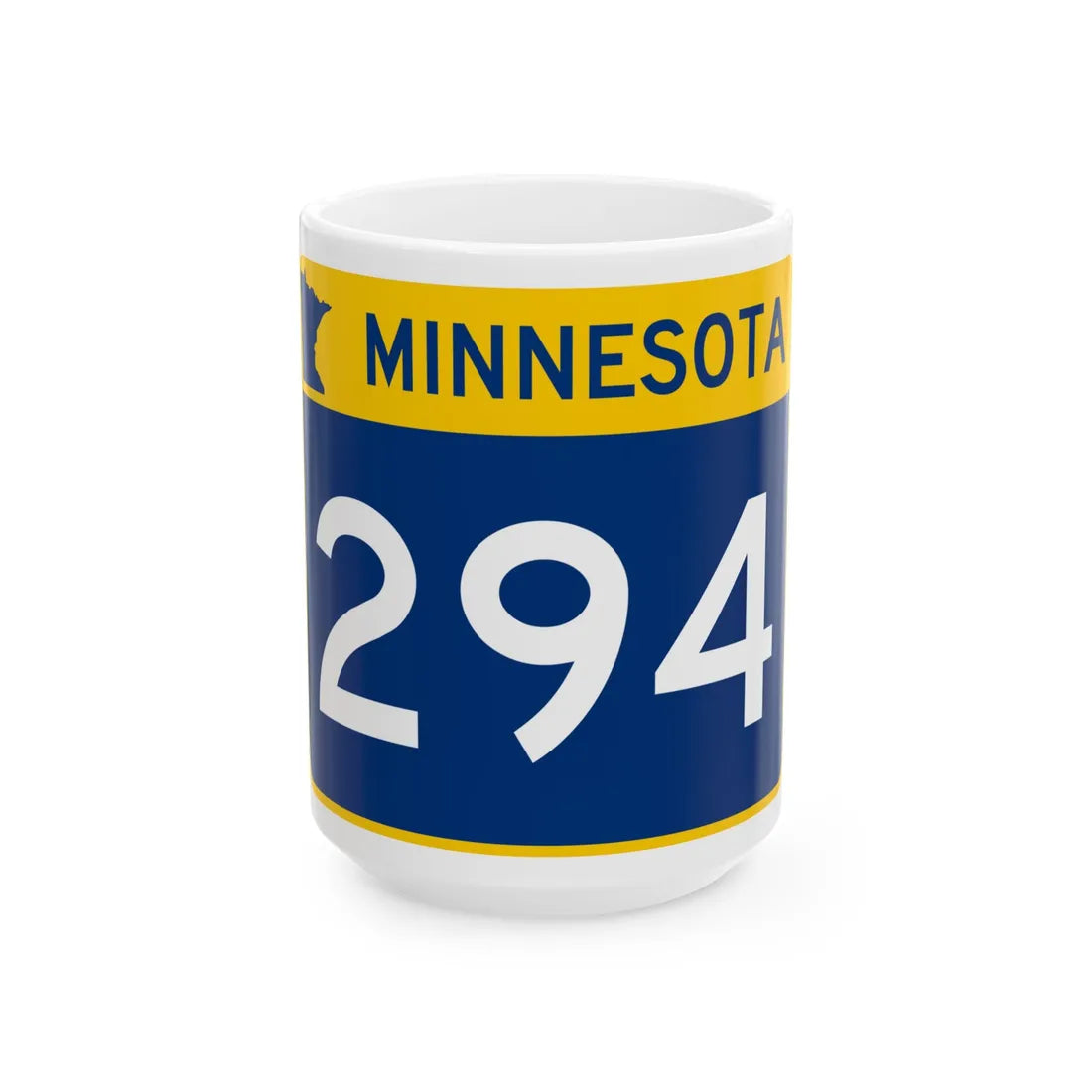 MN-294 wide (Minnesota) (Road Sign) White Coffee Mug 15oz - Go Mug Yourself