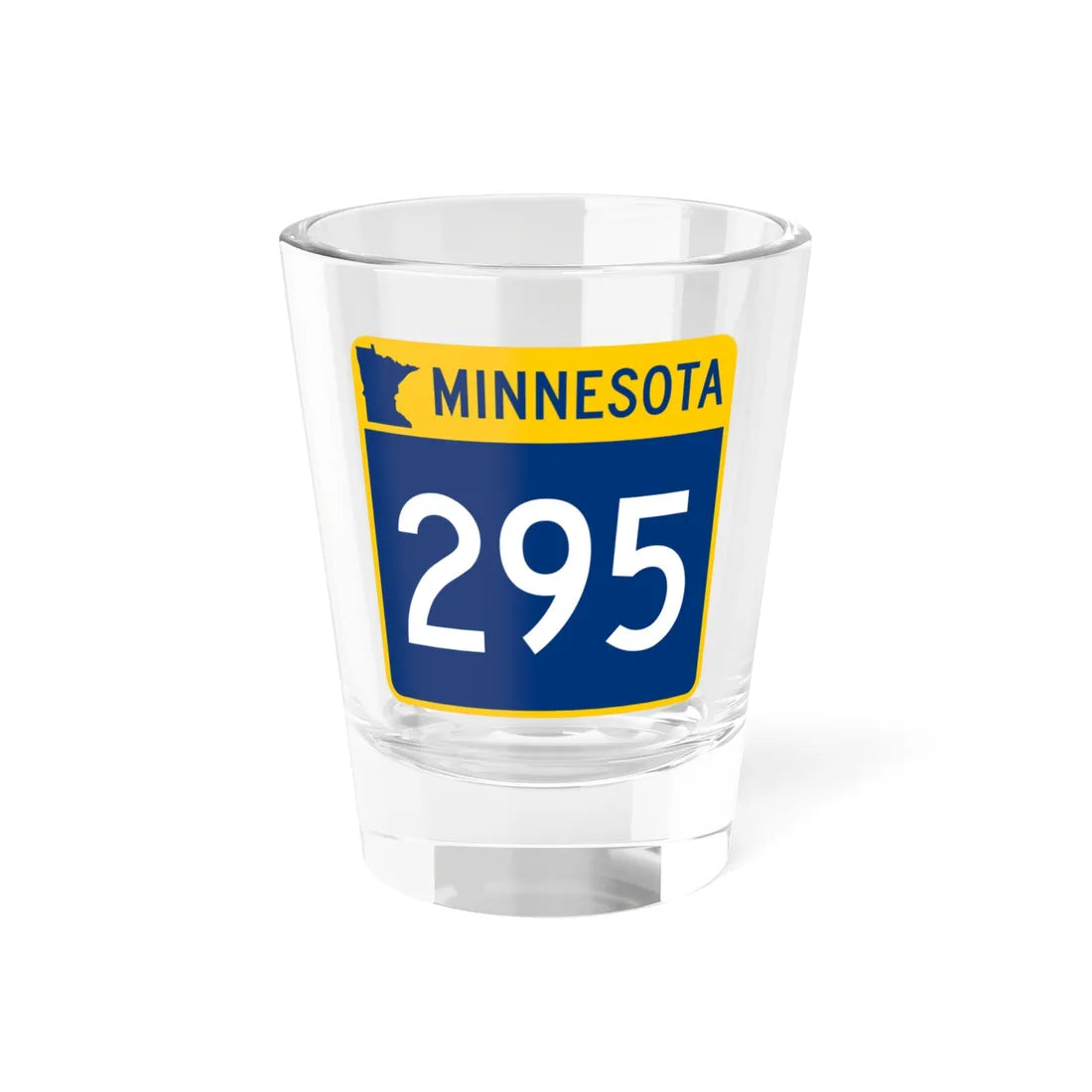 MN-295 (Minnesota) (Road Sign) Shot Glass 1.5oz 1.5oz - Go Mug Yourself