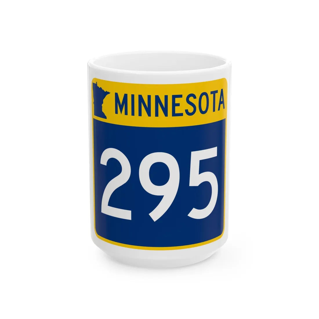 MN-295 (Minnesota) (Road Sign) White Coffee Mug 15oz - Go Mug Yourself