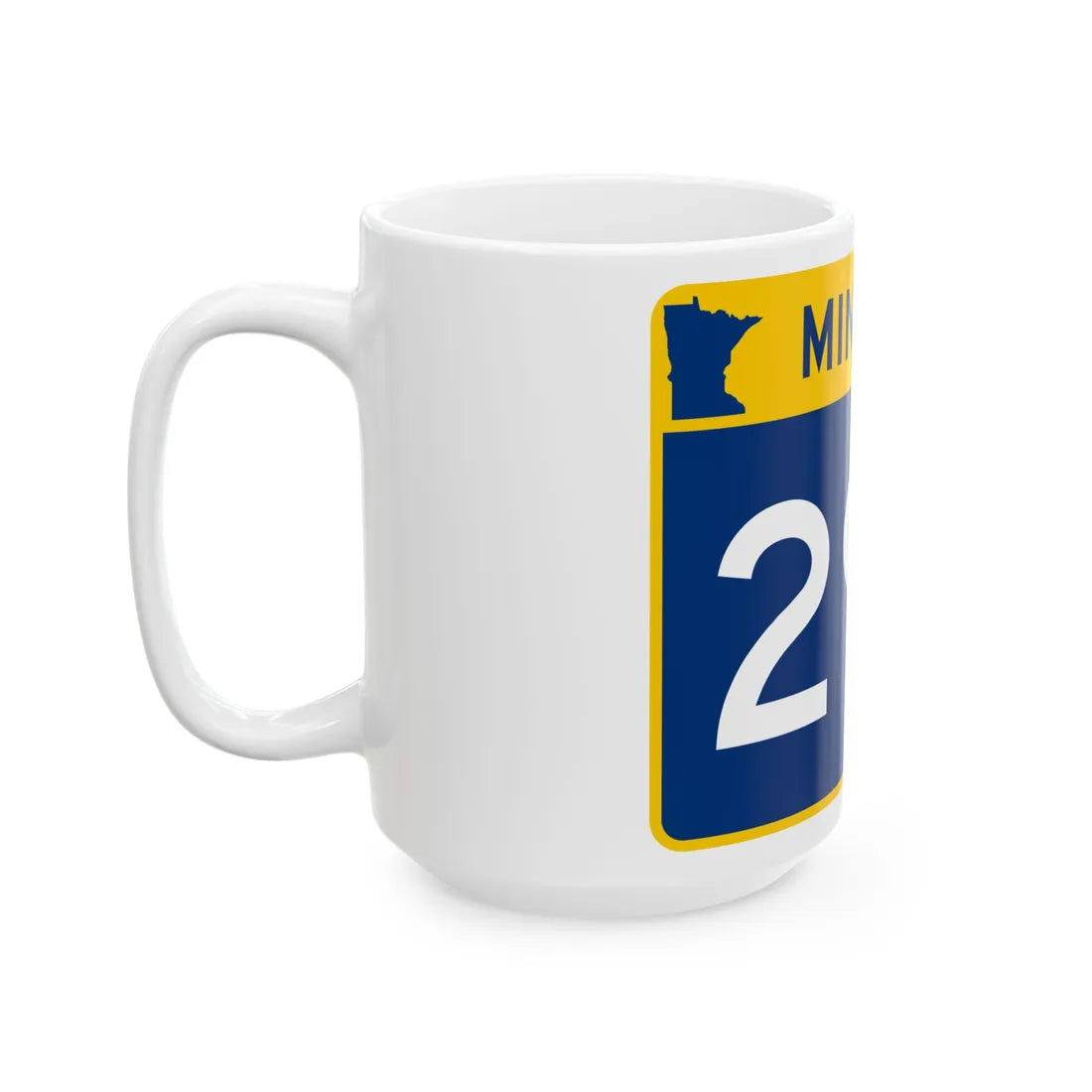 MN-295 wide (Minnesota) (Road Sign) White Coffee Mug - Go Mug Yourself