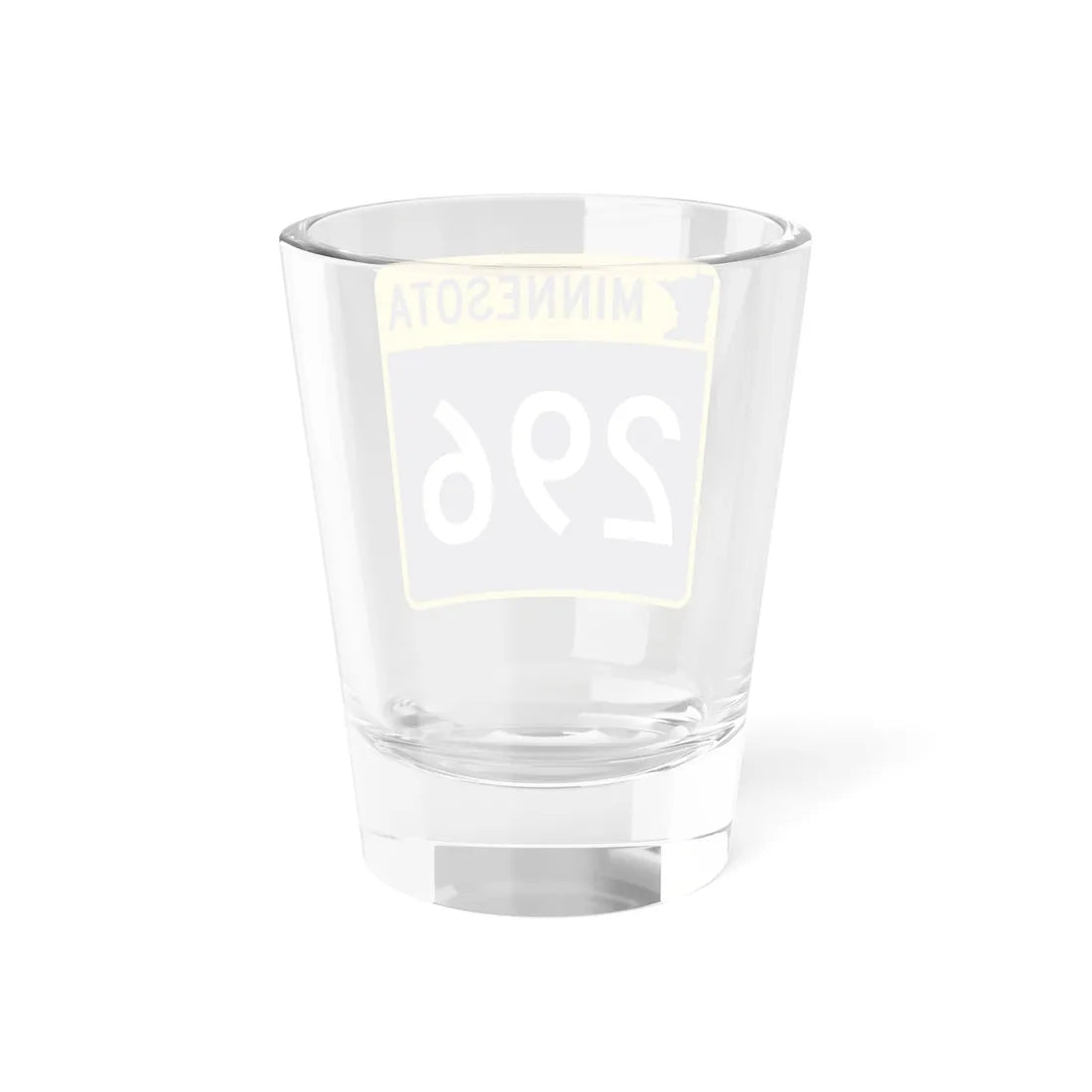 MN-296 (Minnesota) (Road Sign) Shot Glass 1.5oz - Go Mug Yourself