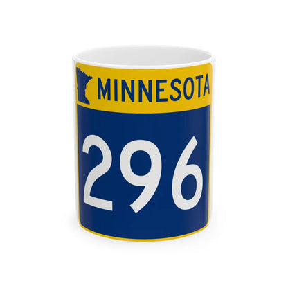 MN-296 (Minnesota) (Road Sign) White Coffee Mug 11oz - Go Mug Yourself