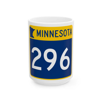 MN-296 (Minnesota) (Road Sign) White Coffee Mug 15oz - Go Mug Yourself