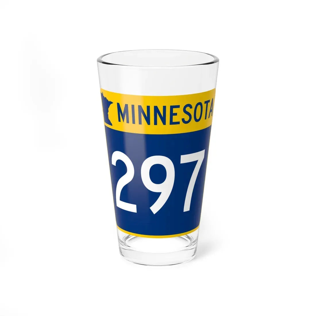 MN-297 (Minnesota) (Road Sign) Pint Glass 16oz 16oz - Go Mug Yourself