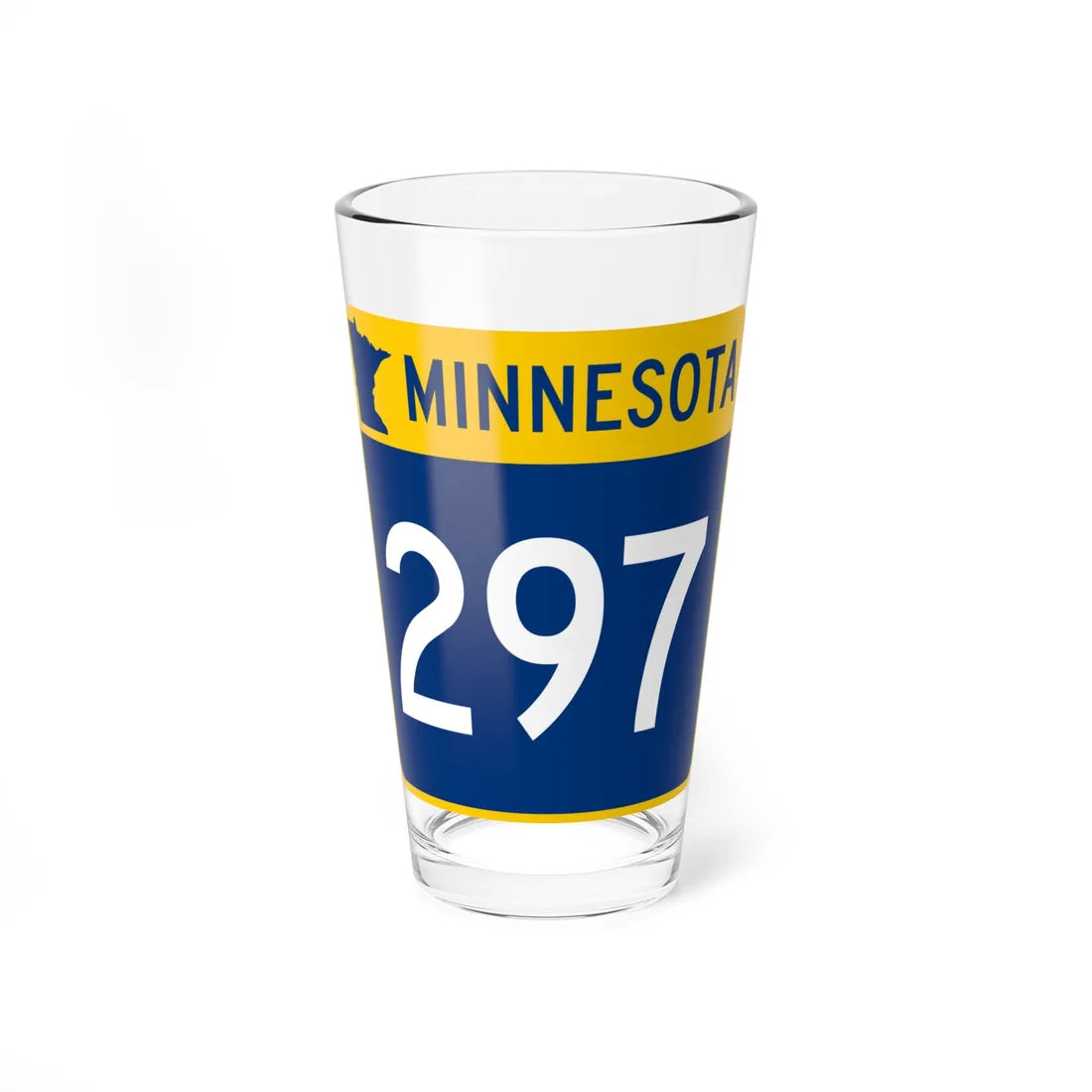 MN-297 (Minnesota) (Road Sign) Pint Glss 16oz 16oz - Go Mug Yourself