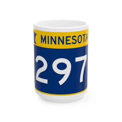 MN-297 wide (Minnesota) (Road Sign) White Coffee Mug 15oz - Go Mug Yourself