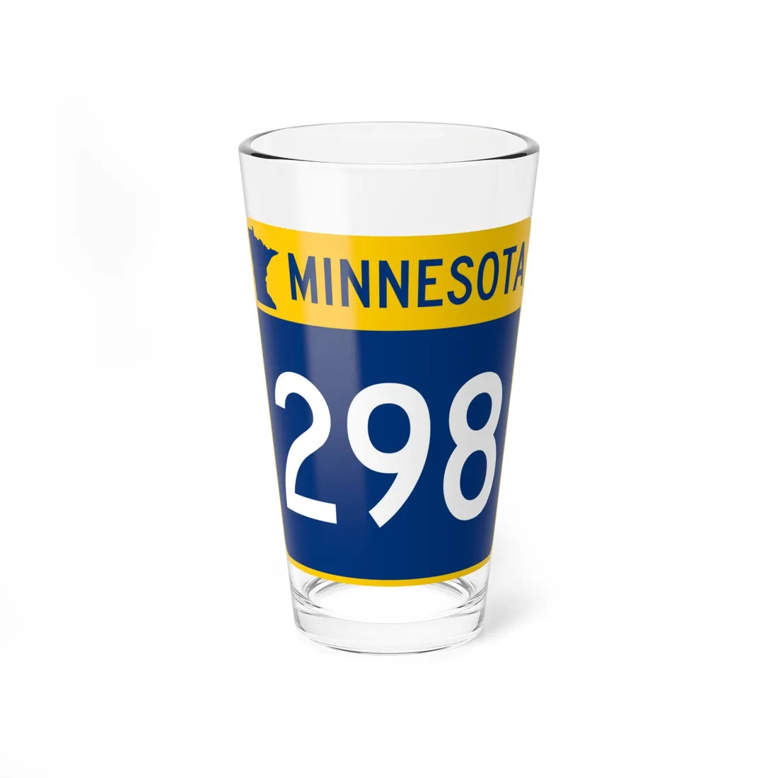 MN-298 (Minnesota) (Road Sign) Pint Glss 16oz 16oz - Go Mug Yourself