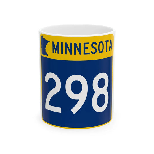 MN-298 (Minnesota) (Road Sign) White Coffee Mug 11oz - Go Mug Yourself