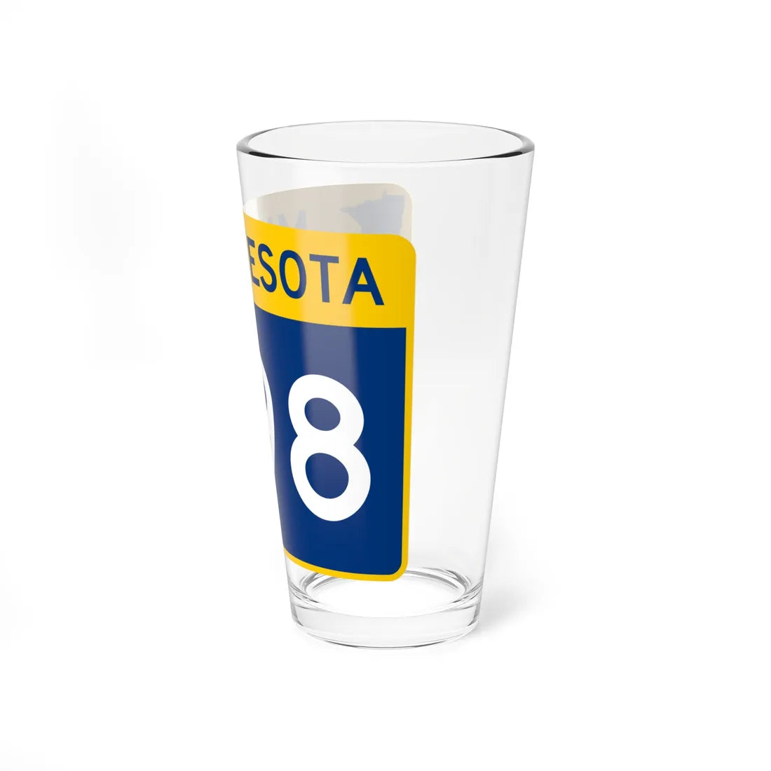 MN-298 wide (Minnesota) (Road Sign) Pint Glass 16oz - Go Mug Yourself