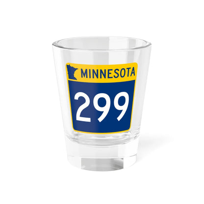 MN-299 (Minnesota) (Road Sign) Shot Glass 1.5oz 1.5oz - Go Mug Yourself