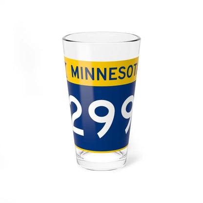 MN-299 wide (Minnesota) (Road Sign) Pint Glass 16oz 16oz - Go Mug Yourself