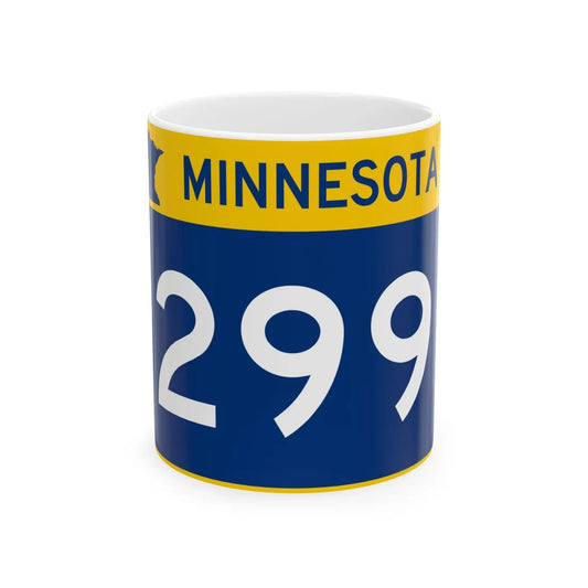 MN-299 wide (Minnesota) (Road Sign) White Coffee Mug 11oz - Go Mug Yourself