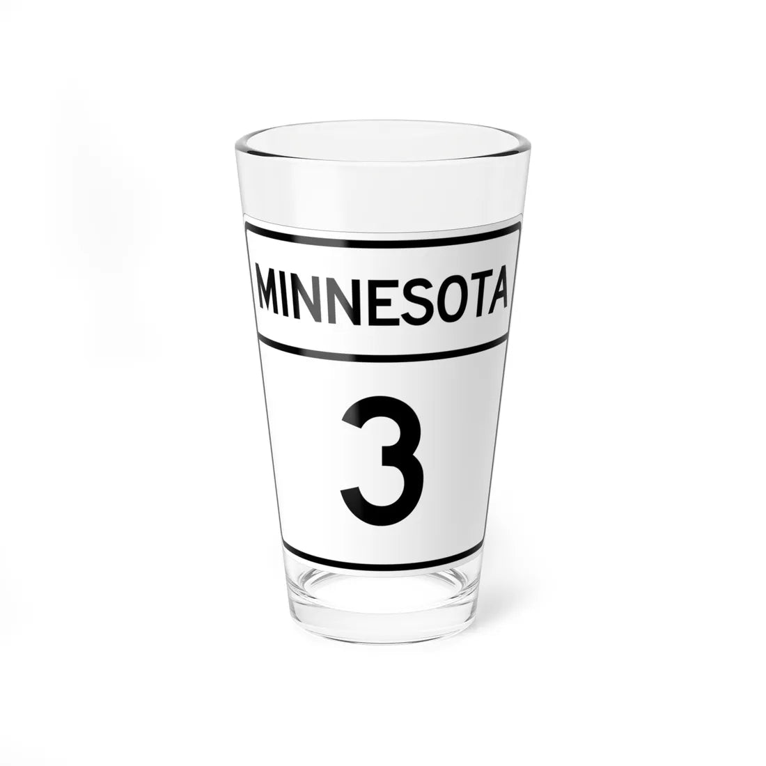 MN-3 1948 (Minnesota) (Road Sign) Pint Glass 16oz 16oz - Go Mug Yourself