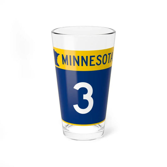 MN-3 (Minnesota) (Road Sign) Pint Glass 16oz 16oz - Go Mug Yourself