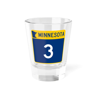 MN-3 (Minnesota) (Road Sign) Shot Glass 1.5oz 1.5oz - Go Mug Yourself