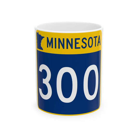 MN-300 (Minnesota) (Road Sign) White Coffee Mug 11oz - Go Mug Yourself