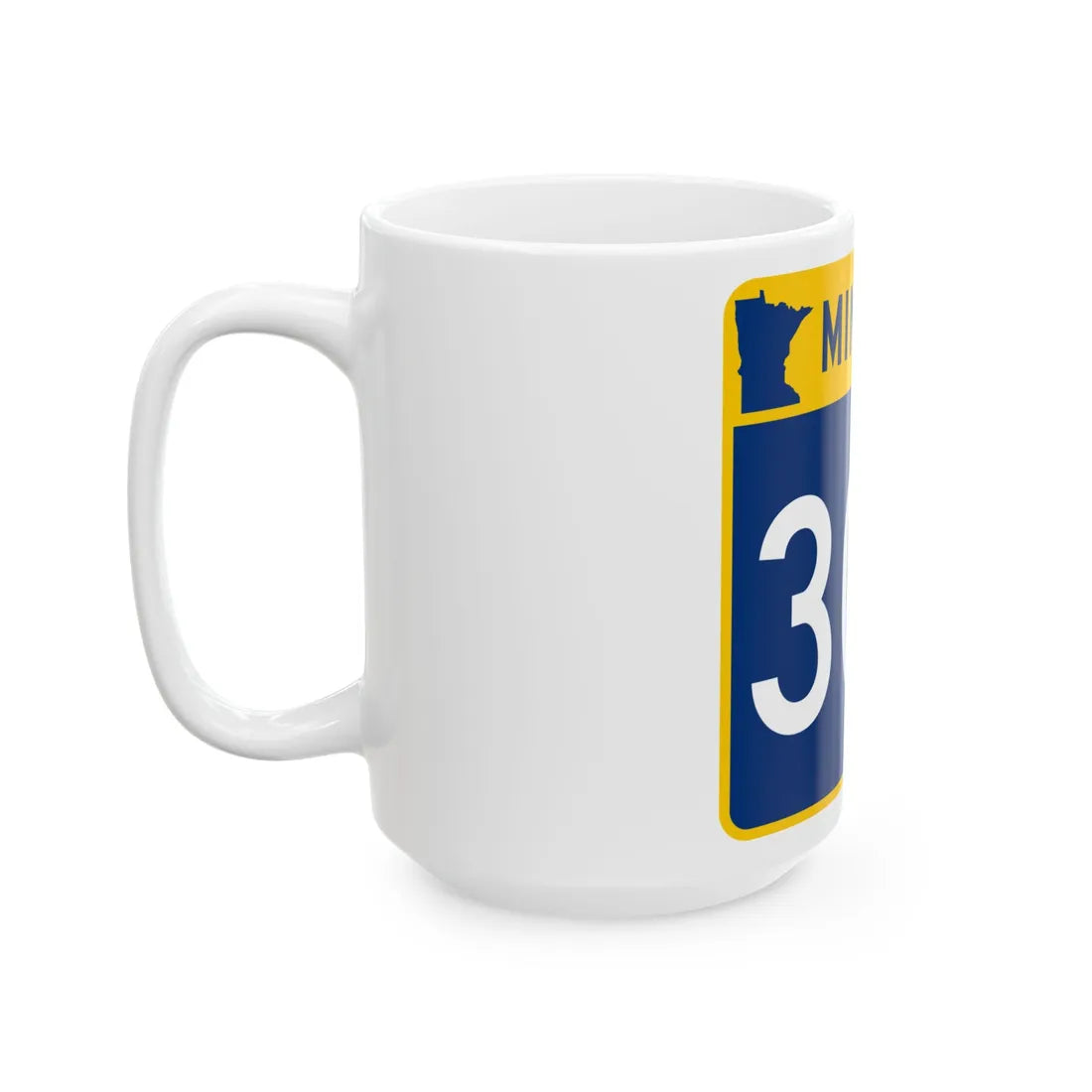 MN-300 (Minnesota) (Road Sign) White Coffee Mug - Go Mug Yourself