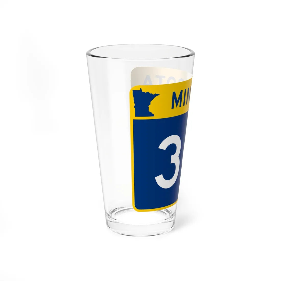 MN-301 wide (Minnesota) (Road Sign) Pint Glass 16oz - Go Mug Yourself