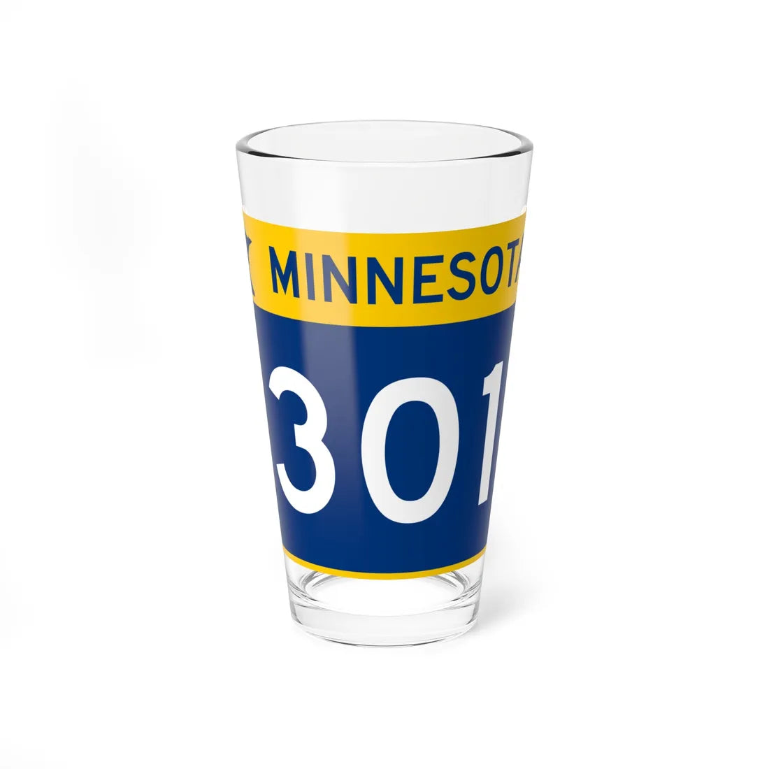 MN-301 wide (Minnesota) (Road Sign) Pint Glass 16oz - Go Mug Yourself