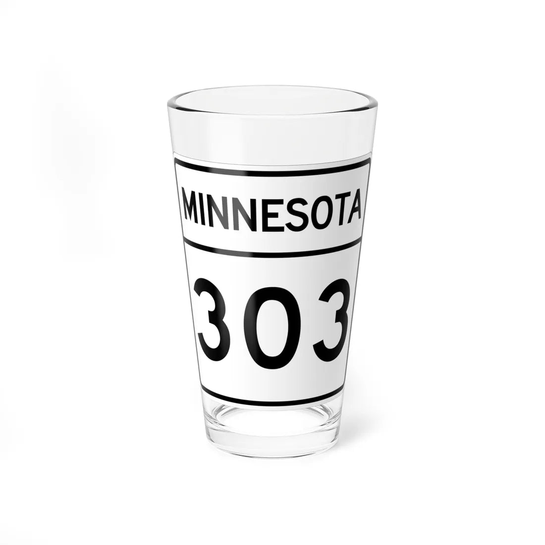MN-303 1948 (Minnesota) (Road Sign) Pint Glass 16oz 16oz - Go Mug Yourself