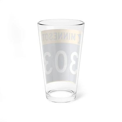 MN-303 (Minnesota) (Road Sign) Pint Glass 16oz - Go Mug Yourself