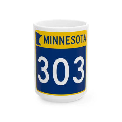 MN-303 (Minnesota) (Road Sign) White Coffee Mug 15oz - Go Mug Yourself